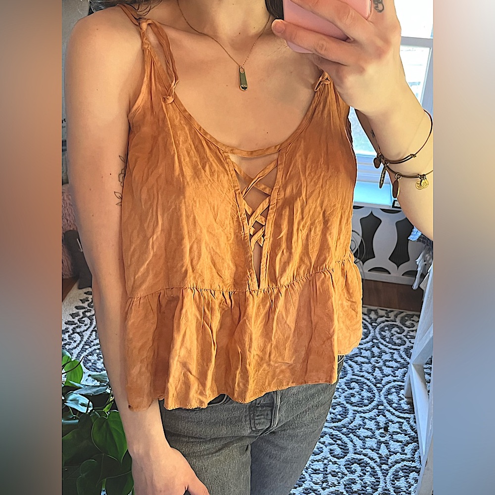 boho lattice detailed tank ✨
